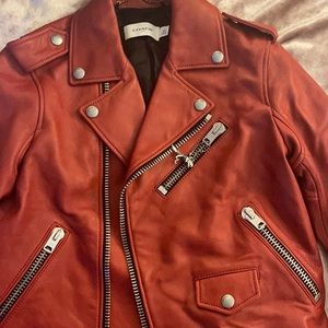 Beautiful Red Coach Leather